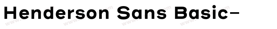 Henderson Sans Basic字体转换